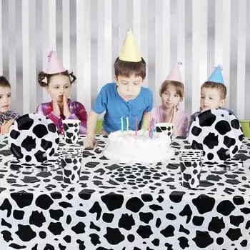 Farm Cow Theme Party Disposable Paper Cup Plate Tablecloth Wedding Birthday Party Decor Kids Animal Cattle Baby Shower Favor