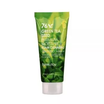 FARM STAY 76 Green Tea Seed Premium Moisture Foam Cleansing 100ml - увлажняющая пенка для умывания (3 варианта) 1pcs