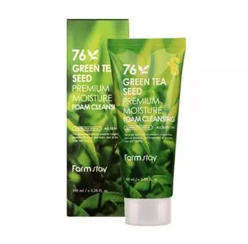 FARM STAY 76 Green Tea Seed Premium Moisture Foam Cleansing 100ml - увлажняющая пенка для умывания (3 варианта) 1pcs