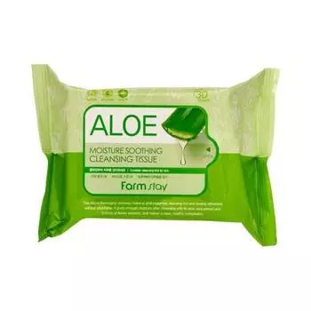 Farm Stay Aloe Moisture Soothing Cleansing Tissue 30ea AUTHENTIC STORE