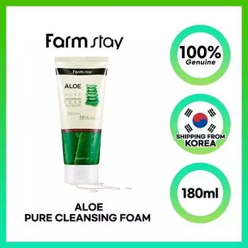 FARM STAY Aloe Pure Очищающая пенка 180 мл 1pcs