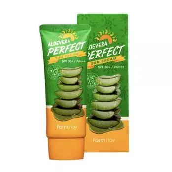 FARM STAY Aloe Vera Perfect Sun Cream SPF 50+ PA+++ 70 г (3 варианта) 1pcs