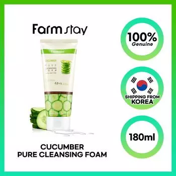 FARM STAY Cucumber Pure Очищающая пенка 180 мл 1pcs