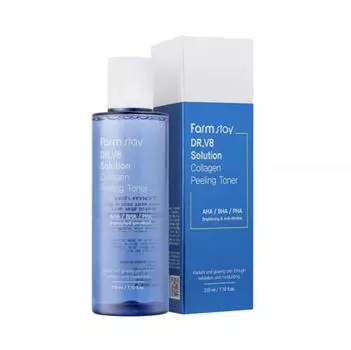 FARM STAY Dr. V8 Solution Коллагеновый пилинг-тоник 210 мл (3 варианта) 1pcs