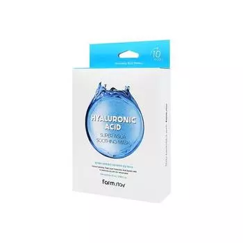 Farm Stay Hyaluronic Acid Super Aqua Soothing Mask Set 10ea AUTHENTIC STORE