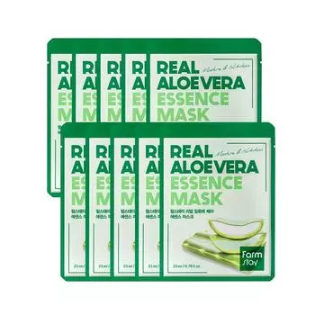 FARM STAY Маска с эссенцией алоэ вера Real Aloe Vera 23 мл x 10 шт.