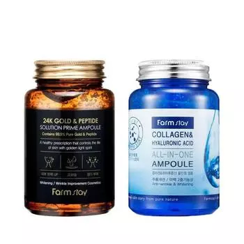 [Farm Stay] Набор ампул 250 мл Hyaluronic &Escargot
