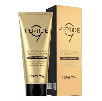 FARM STAY Peptide9 Super Vitalizing Очищающая пенка 180 мл (3 варианта) 1pcs