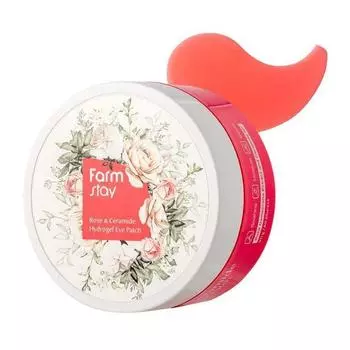 Farm Stay Rose & Ceramide Hydrogel Eye Patch 60ea AUTHENTIC STORE