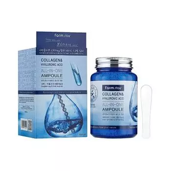 [FARM STAY] Универсальная ампула с коллагеном и гиалуроновой кислотой, 250 мл / из Кореи q059