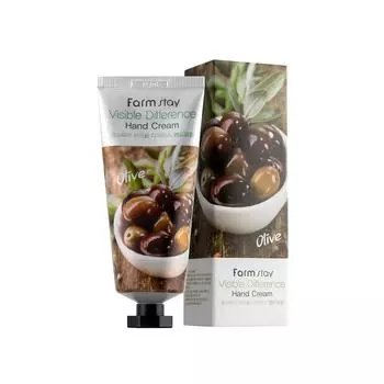 FARM STAY Visible Difference Hand Cream Olive 100ml - крем для рук с оливковым маслом 1pcs