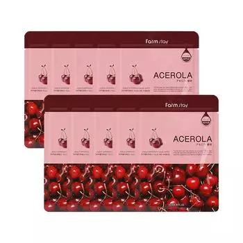 FARM STAY Visible Difference Mask Pack Acerola 23 мл x 10 листов 10sheets