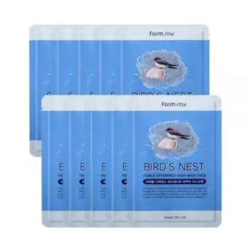 FARM STAY Visible Difference Mask Pack Birds Nest Aqua 23 мл (3 варианта) 10 sheets