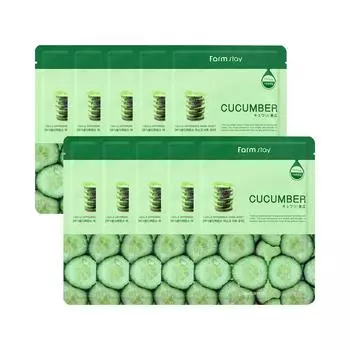 FARM STAY Visible Difference Mask Pack огурец 23 мл x 10 листов 10sheets