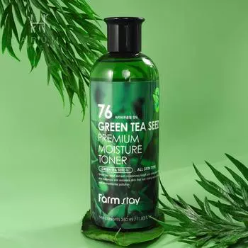 FARMSTAY 76 GREEN TEA SEED PREMIUM MOISTURE TONER, Увлажнение, Корейская косметика, Kbeauty, образец