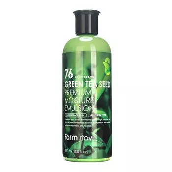 Farmstay 76 GREEN TEA SEED PREMIUM MOISTURE EMULSION, Увлажнение, Корейская косметика, Kbeauty, образец