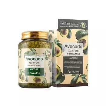 Farmstay Avocado All-in-One Intensive Moist Ampoule 250 мл Эссенция-сыворотка для лица