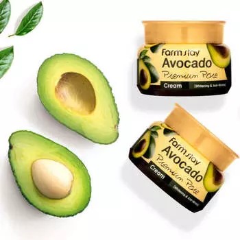 FARMSTAY AVOCADO PREMIUM PORE CREAM, увлажняющий, корейская косметика, Kbeauty, образец