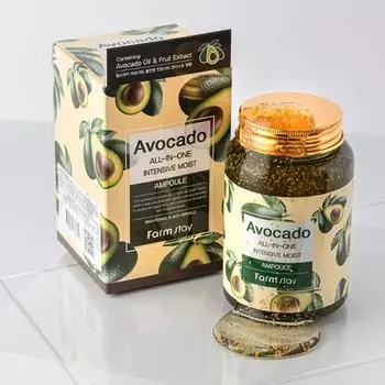 FARMSTAY Avocado Универсальная увлажняющая ампула для интенсивного увлажнения с авокадо 250 мл 1 PCS