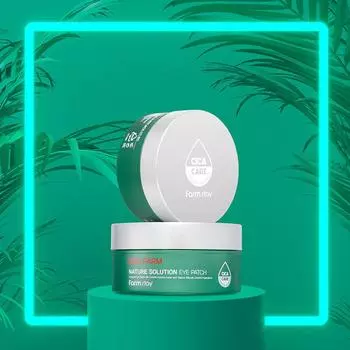 FARMSTAY CICA FARM NATURE SOLUTION EYE PATCH, Антивозрастной, Kbeauty, Корейская косметика, образец