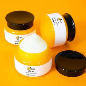 FARMSTAY CITRUS YUJA VITALIZING CREAM, Увлажнение, Корейская косметика, Kbeauty, образец