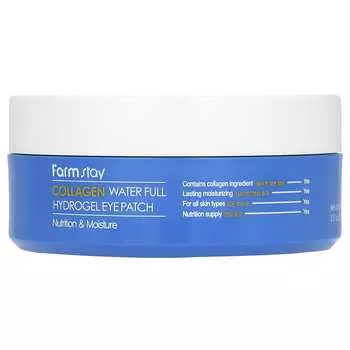 Farmstay, Collagen Water Full Hydrogel Eye Patch, 60 sheets, 90g (3.17oz)