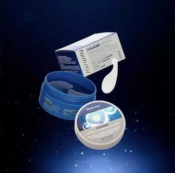 FARMSTAY COLLAGEN WATER FULL HYDROGEL EYE PATCH, Антивозрастной, Kbeauty, Корейская косметика, образец