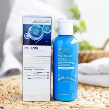 FARMSTAY COLLAGEN WATER FULL MOIST EMULSION, Увлажнение, Корейская косметика, Kbeauty, образец