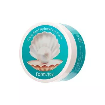 FARMSTAY Гидрогелевые патчи для глаз с белым жемчугом 90г(60 листов)