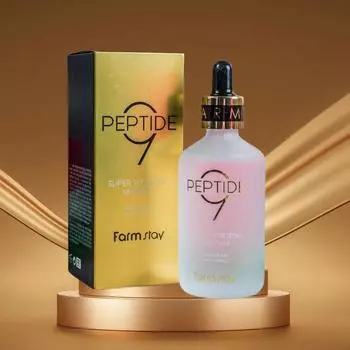 FARMSTAY PEPTIDE9 SUPER VITALIZING AMPOULE, Антивозрастной, Kbeauty, Корейская косметика, образец
