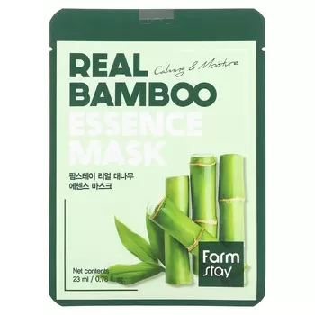 Farmstay, Real Bamboo, косметическая маска Essence Beauty Mask, 1 шт., 23 мл (0,78 жидких унций)