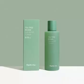 Farmstay TEA TREE BIOME CALMING TONER, Увлажнение, Корейская косметика, Kbeauty, образец