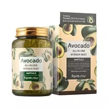 Farmstay Универсальная увлажняющая ампула Avocado All-In-One, 250 мл 250ml X 1PCS