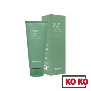[Farmstay] Успокаивающая пена для угревой сыпи Tea Tree Biome 180 мл