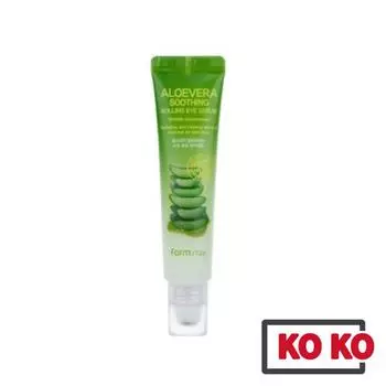 [Farmstay] Успокаивающая сыворотка для век с алоэ вера, 25 мл