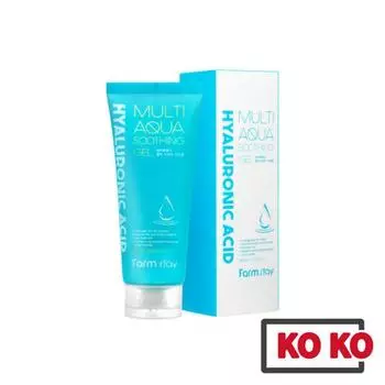 [Farmstay] Успокаивающий гель Multi Aqua с гиалуроновой кислотой, 200 мл