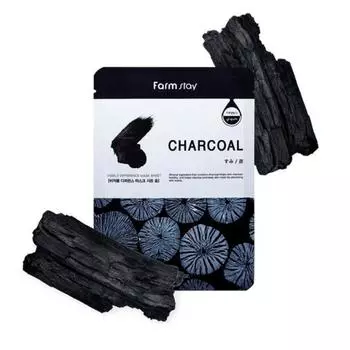 Farmstay Visible Difference Mask Sheet Char-Coal (3 варианта) 10PCS
