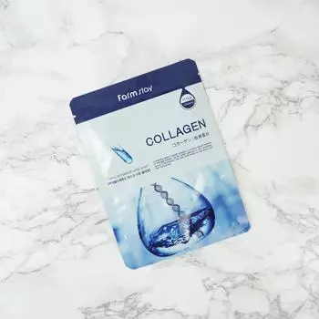 FARMSTAY VISIBLE DIFFERENCE MASK SHEET COLLAGEN, Увлажнение, Корейская косметика, Kbeauty, образец