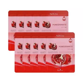 Farmstay Visible Difference Mask Sheet Гранат 23 мл x 10 листов 10sheets