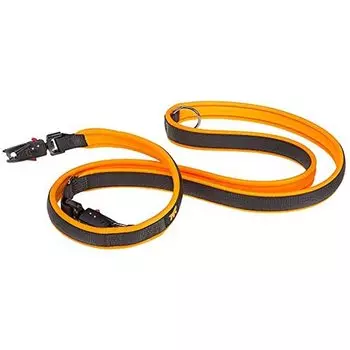 Farplast Made in Italy by ferplast ERGO FLUO MATIC Multifunctional leash 2 dogs Neon orange Dog leash Telescopic leash Walking goods Walking supplies