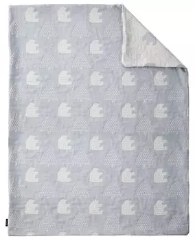 farska марлевый пододеяльник L FLAGSHIP LINE 746243 3-слойный двусторонний (Morinokuma_Небесно-серый)