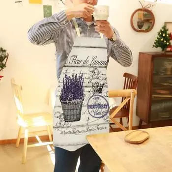 Фартук без рукавов Yousheng, льняной, с защитой от пятен, прочный, впитывающий, с рисунком кактуса, кухонный нагрудник, кухонные принадлежности F
