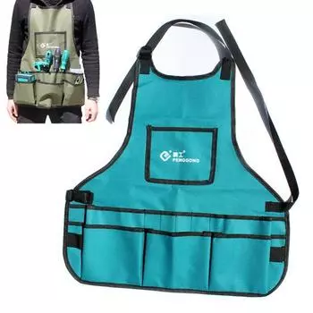 Фартук для электрика, сумка для инструментов, регулируемые карманы для хранения, водонепроницаемый чехол, набор инструментов серый