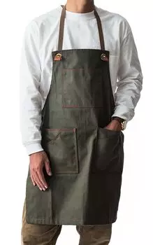 Фартук для детского сада Campus, фартук Crafter [Chapdaddy] Работа, Ткань, Рабочий, Парикмахер, Садоводство, Кемпинг, Кафе, Унисекс, (хаки)