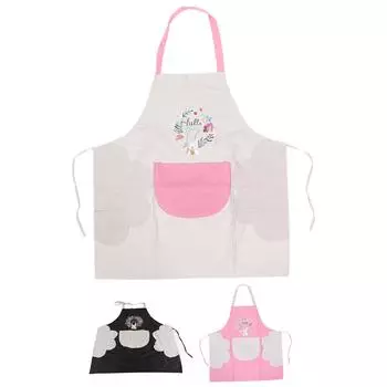 Фартук для дизайна ногтей с рисунком щенка, машинная стирка, кухонный фартук, водонепроницаемый кухонный фартук для рукоделия Beige