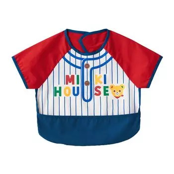 Фартук для еды с рукавами Made in Red [MIKI HOUSE], водонепроницаемый, Япония, для мальчиков, младенцев, детей, младенцев, 10-7914-383, красный