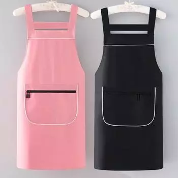 Фартук для кухни с защитой от масла, регулируемый ремешок на шею, фартук для готовки, прочный водонепроницаемый фартук для ресторана синий