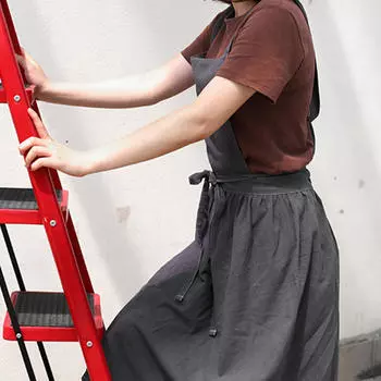 Фартук для общественного питания Бариста Плиссированная юбка-нагрудники водонепроницаемые с карманами без рукавов для ресторана Gray1