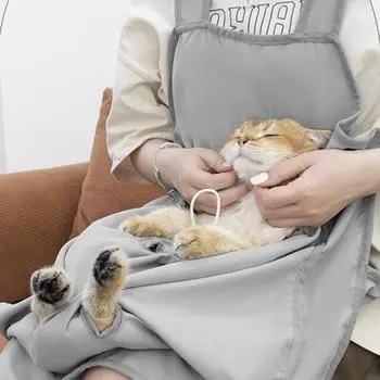 Фартук для переноски домашних животных, спальный мешок, свободные руки, для прогулок в помещении и на открытом воздухе, дышащий нагрудник для кошек, не липкий мех, одежда для собак