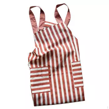 Фартук для повара с карманами, многофункциональный, прочный, для деревообработки, фартук для гаражного барбекю Strip Red